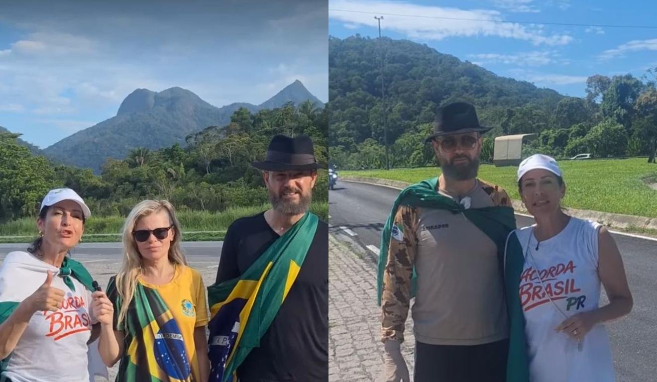 Além dos parlamentares, a caminhada Acorda Brasil Paraná conta com apoiadores de diversas cidades do estado (Foto: Reprodução/ Redes sociais)