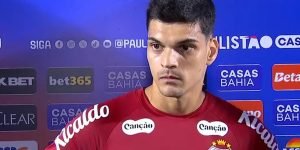 Gabriel Brazão detonou atuação do Santos — Foto: Reprodução/Youtube CazéTVGabrie