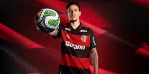 Pedro foi um dos jogadores que estrelou a campanha de lançamento — Foto: Divulga