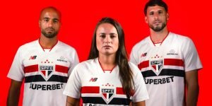 Imagens da nova camisa do São Paulo — Foto: Divulgação / São PauloSão Paulo divu
