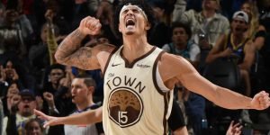 Gui Santos aproveita sobra após rebote de Horford e converte a cesta da vitória