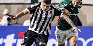 Palmeiras derrotou o Santos em clássico movimentado — Foto: Reprodução/X Santos