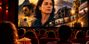 Cinema brasileiro em noite de estreia