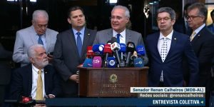 Imagem mostra o senador Renan Calheiros atuando para dificultar as investigações