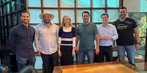 Paulo Litro, Geraldo Mendes, Luiza Canziani, Ratinho Junior, Santin Roveda e Matheus Laiola: União Brasil sai fortalecido na janela partidária (Foto: Redes Sociais/GM)