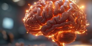 Representação esquemática de proteínas atuando em células cerebrais. — Foto: (Ar