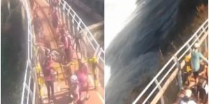 Ciclistas ultrapassam bloqueios da Ciclovia Tim Maia em meio a ressaca — Foto: C
