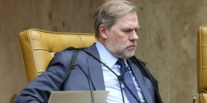 Dias Toffoli, em sessão no STF - 04/02/2026 — Foto: Dias Toffoli, em sessão no S