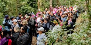 Caminhantes tiveram a oportunidade de contemplar as belezas naturais do municípi