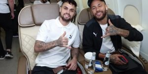 Michael e Neymar atuaram juntos no Al-Hilal, da Arábia Saudita — Foto: Reproduçã