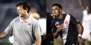 Fernando Diniz e Brenner se reencontraram no Vasco — Foto: Matheus Lima/Vasco.Fe