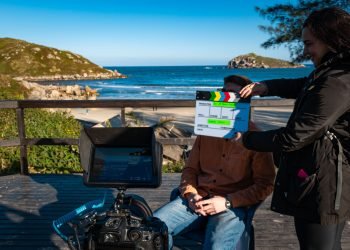 Bastidores do filme “É linda! Quero te proteger”. Foto: Divulgação.