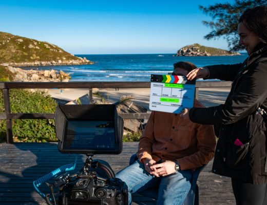 Bastidores do filme “É linda! Quero te proteger”. Foto: Divulgação.