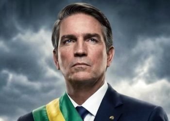 Jim Caviezel caracterizado como o ex-presidente Jair Bolsonaro — Foto: 1 de 1 Ji