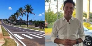 Secretário das Cidades, Guto Silva, comemora os avanços do Programa Asfalto Novo, Vida Nova (Foto: Divulgação)