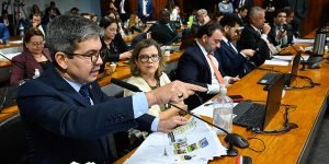 Senador governista Randolfe Rodrigues (PT-AP) liderou o 'enterro' da CPMI (Foto: Marcos Oliveira/Agência Senado)