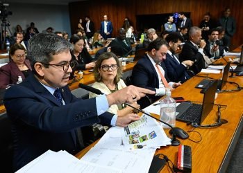 Senador governista Randolfe Rodrigues (PT-AP) liderou o 'enterro' da CPMI (Foto: Marcos Oliveira/Agência Senado)