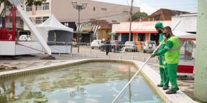 Limpeza visa segurança sanitária e manutenção do espaço público — Foto: (Crédito