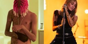 Montagem com fotos de Oruam e Miley Cyrus — Foto: 1 de 1 Montagem com fotos de O