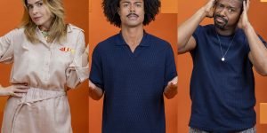 Montagem de imagens do 9º Paredão do BBB 26: Ana Paula Renault, Breno e L — Foto