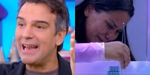 Foto: 1 de 1 Tadeu Schmidt e Chaiany em fotos coloridas - Metrópoles - Foto: Rep